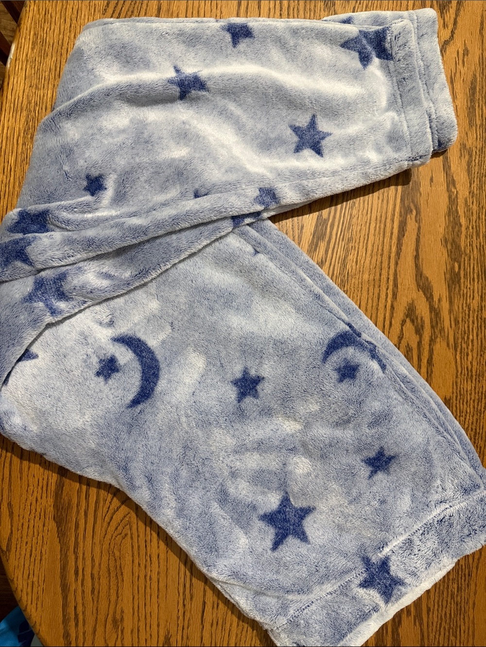 Cozy Blue Star & Moon Plush Pajama pants